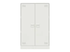 Aparador blanco 67x39x107 cm acero