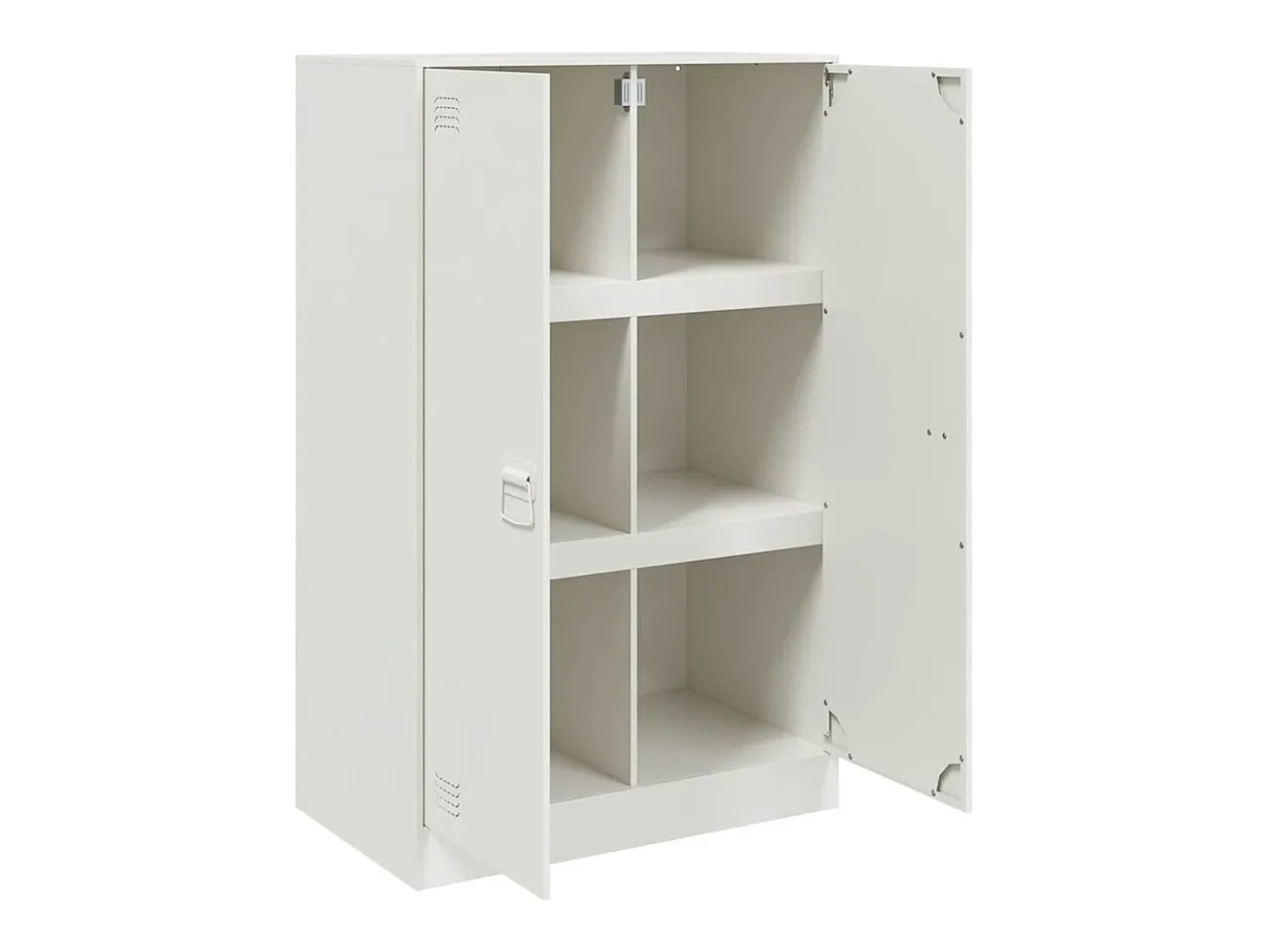 Aparador blanco 67x39x107 cm acero