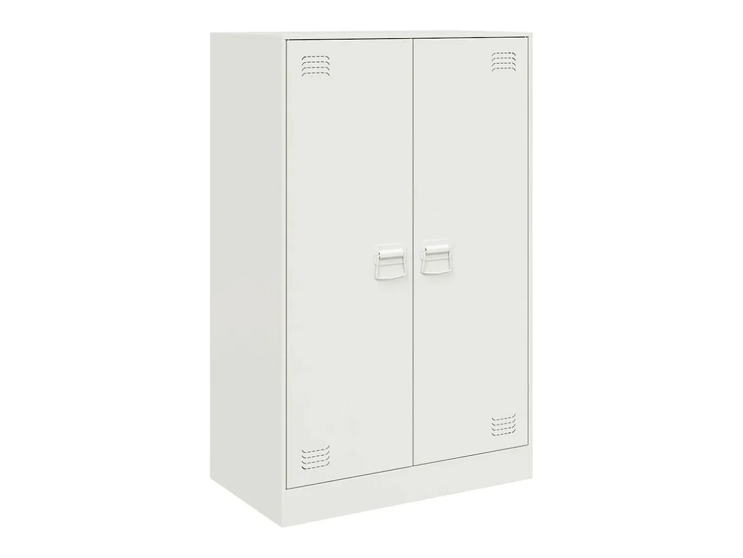 Aparador blanco 67x39x107 cm acero