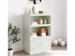 Aparador blanco 67x39x107 cm acero