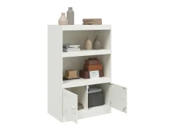 Aparador blanco 67x39x107 cm acero