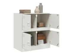 Aparador blanco 67x39x73 cm acero