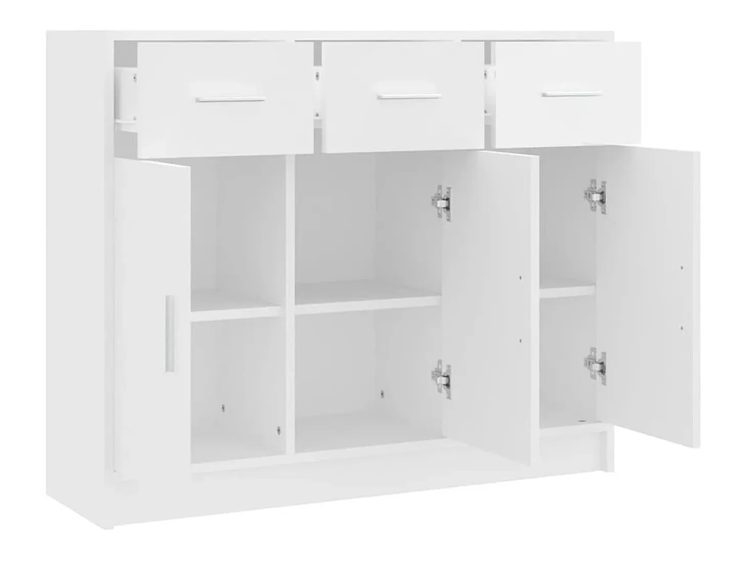 Aparador blanco 91x28x75 cm madera contrachapada