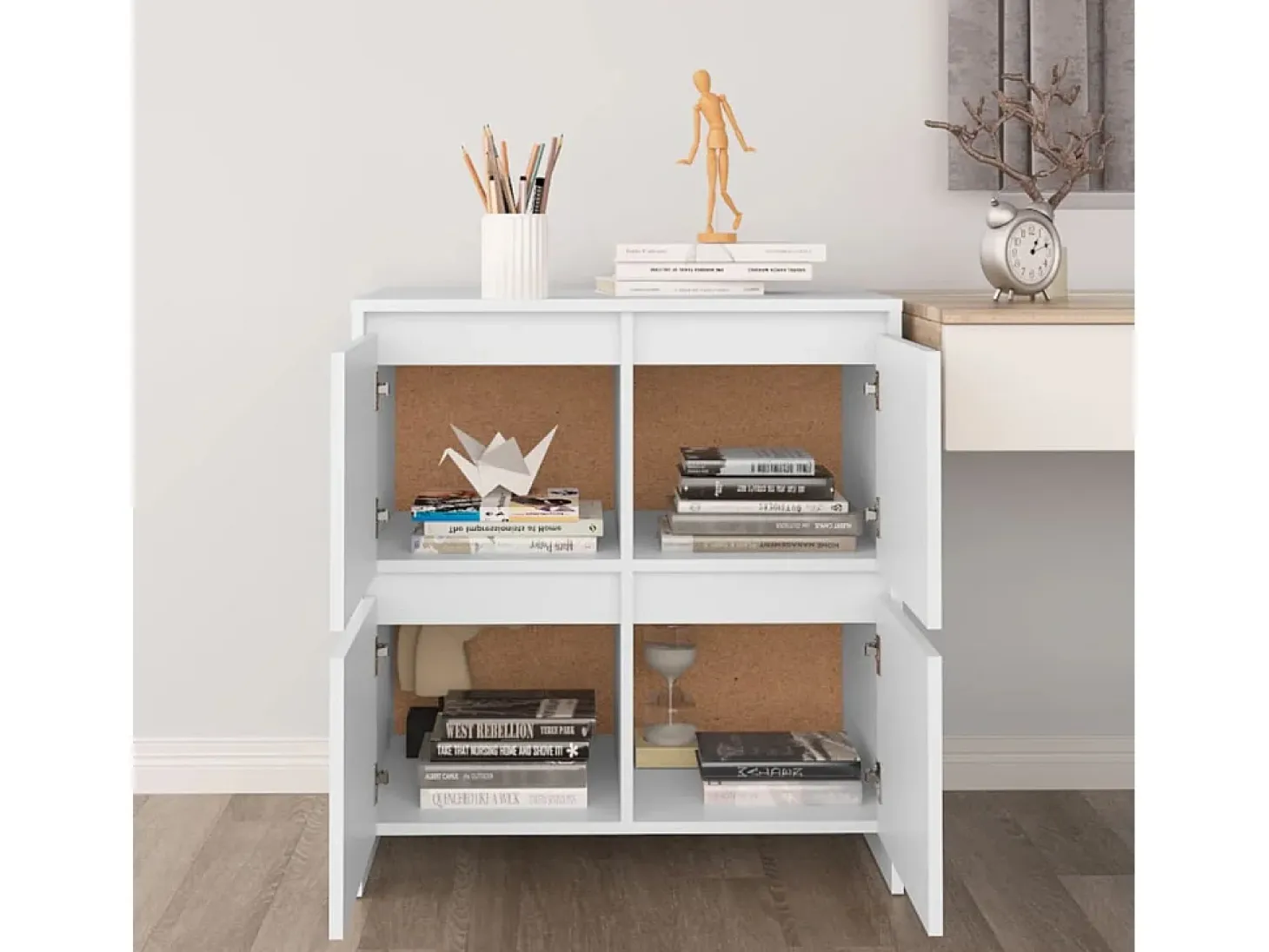 Aparador blanco 70x41x75 cm Madera de ingeniería