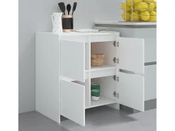Aparador blanco 70x41x75 cm Madera de ingeniería