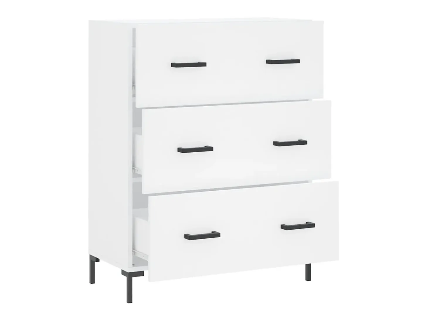 Aparador blanco 69,5x34x90 cm madera de ingeniería