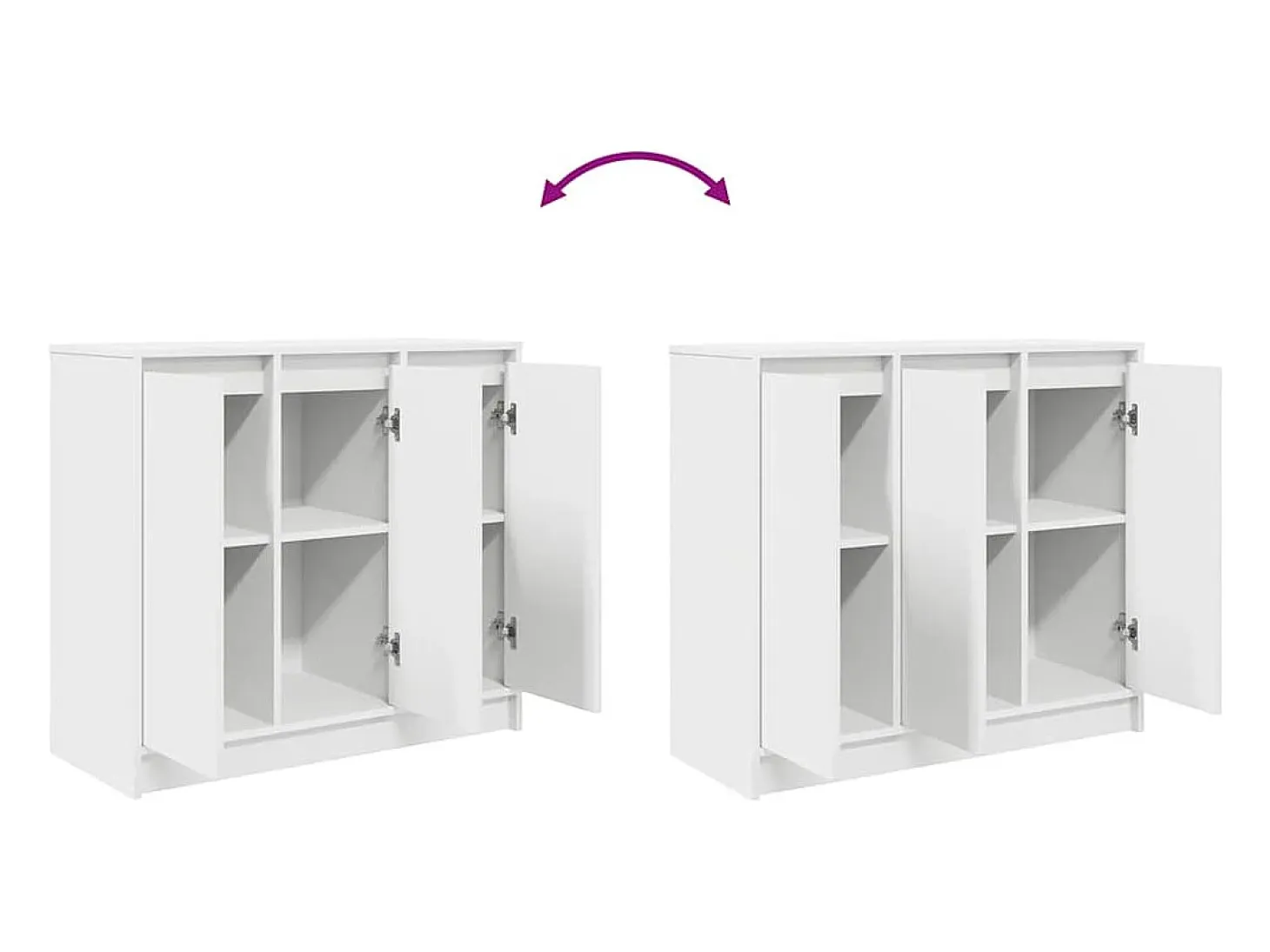 Aparador blanco 85x34x76 cm madera contrachapada
