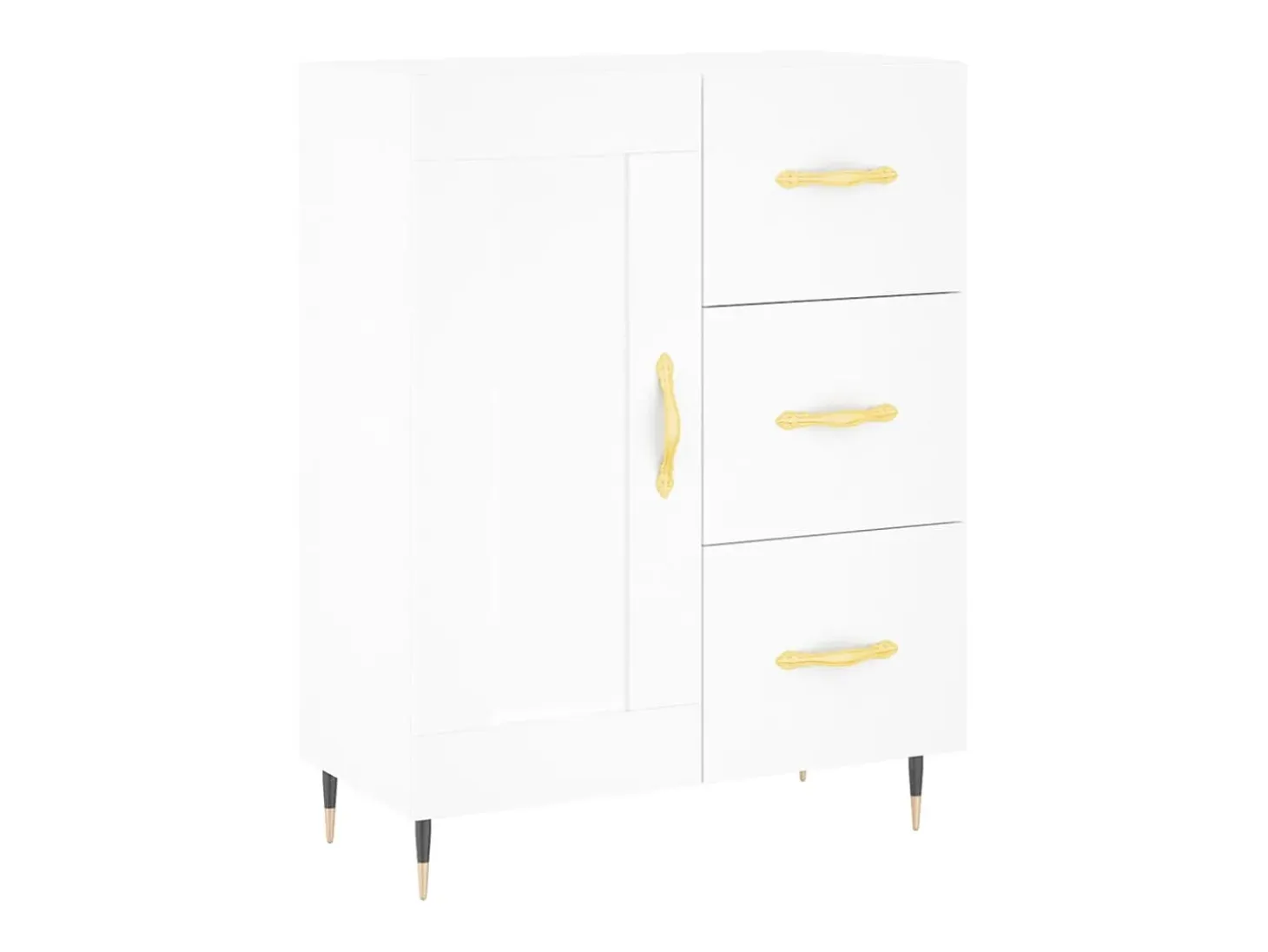Aparador blanco 69,5x34x90 cm madera de ingeniería