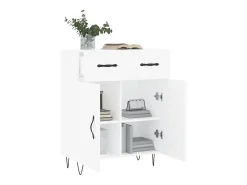 Aparador blanco 69,5x34x90 cm madera de ingeniería