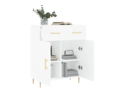Aparador blanco 69,5x34x90 cm madera de ingeniería