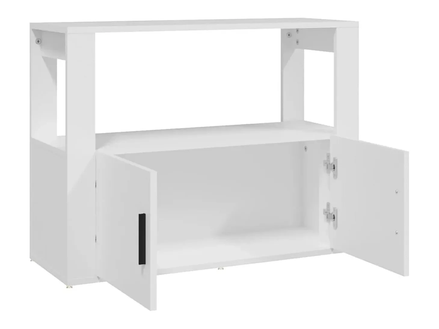 Aparador Blanco 80x30x60 cm Madera de Ingeniería