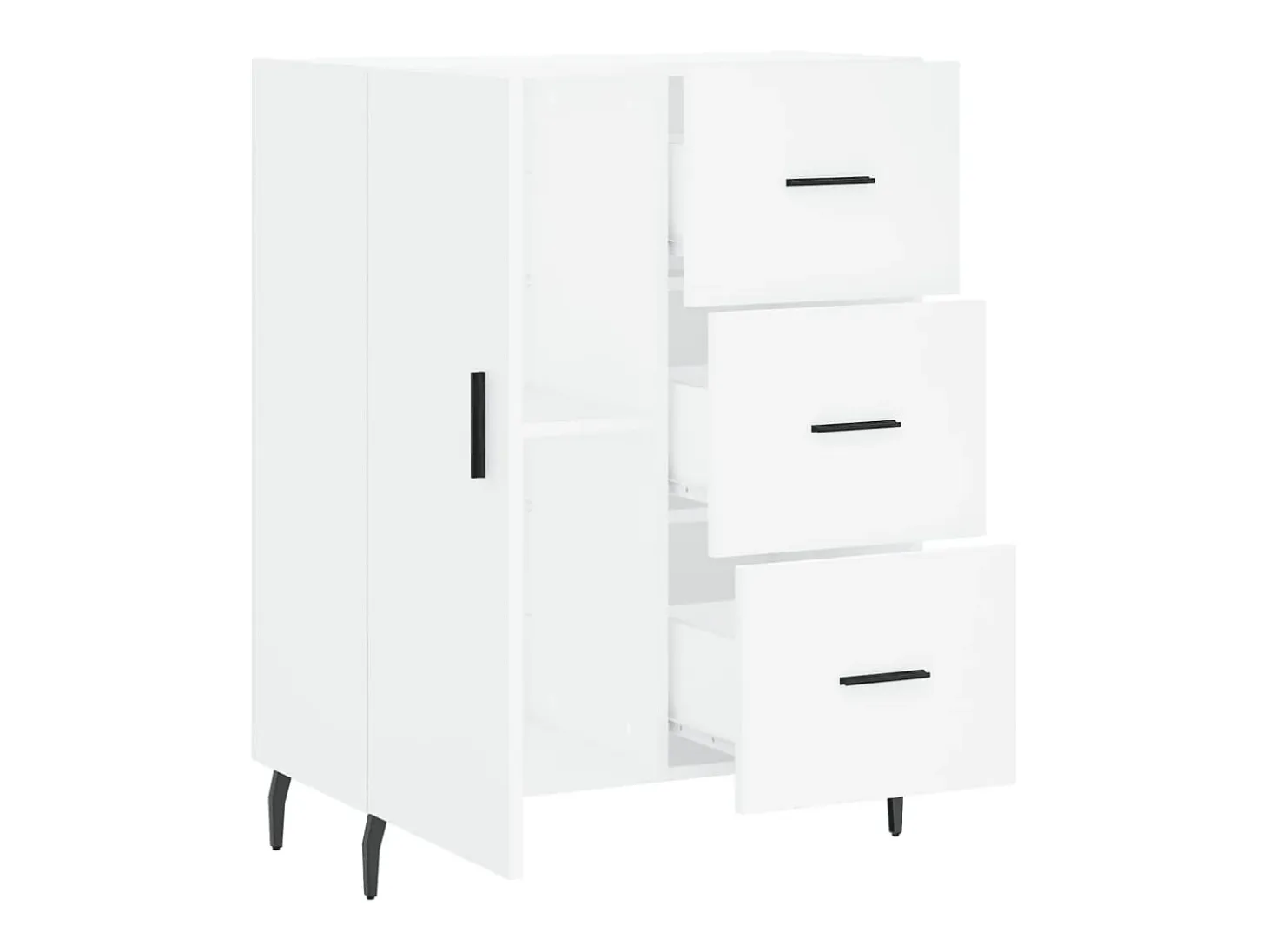 Aparador blanco 69,5x34x90 cm madera de ingeniería