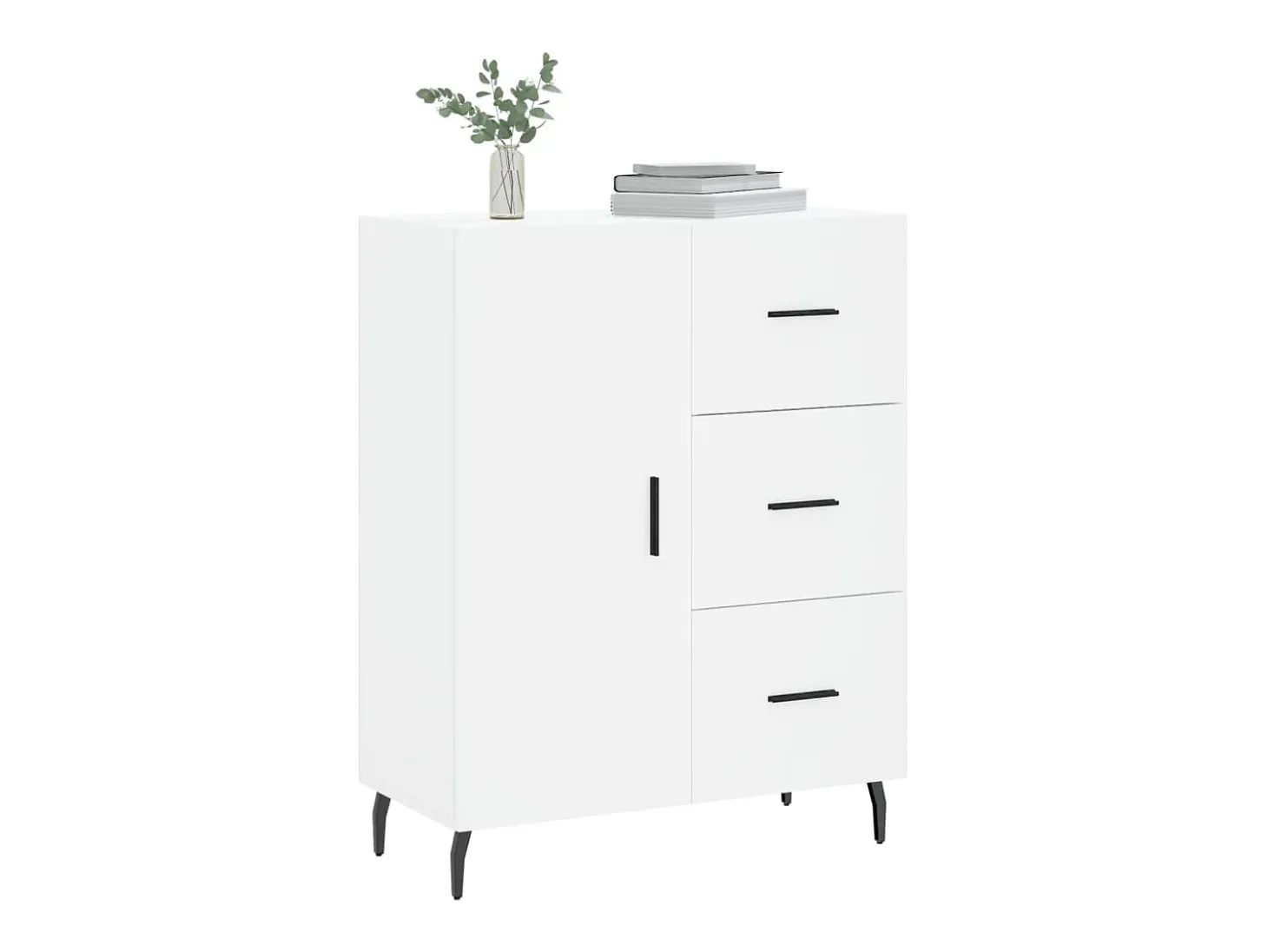 Aparador blanco 69,5x34x90 cm madera de ingeniería