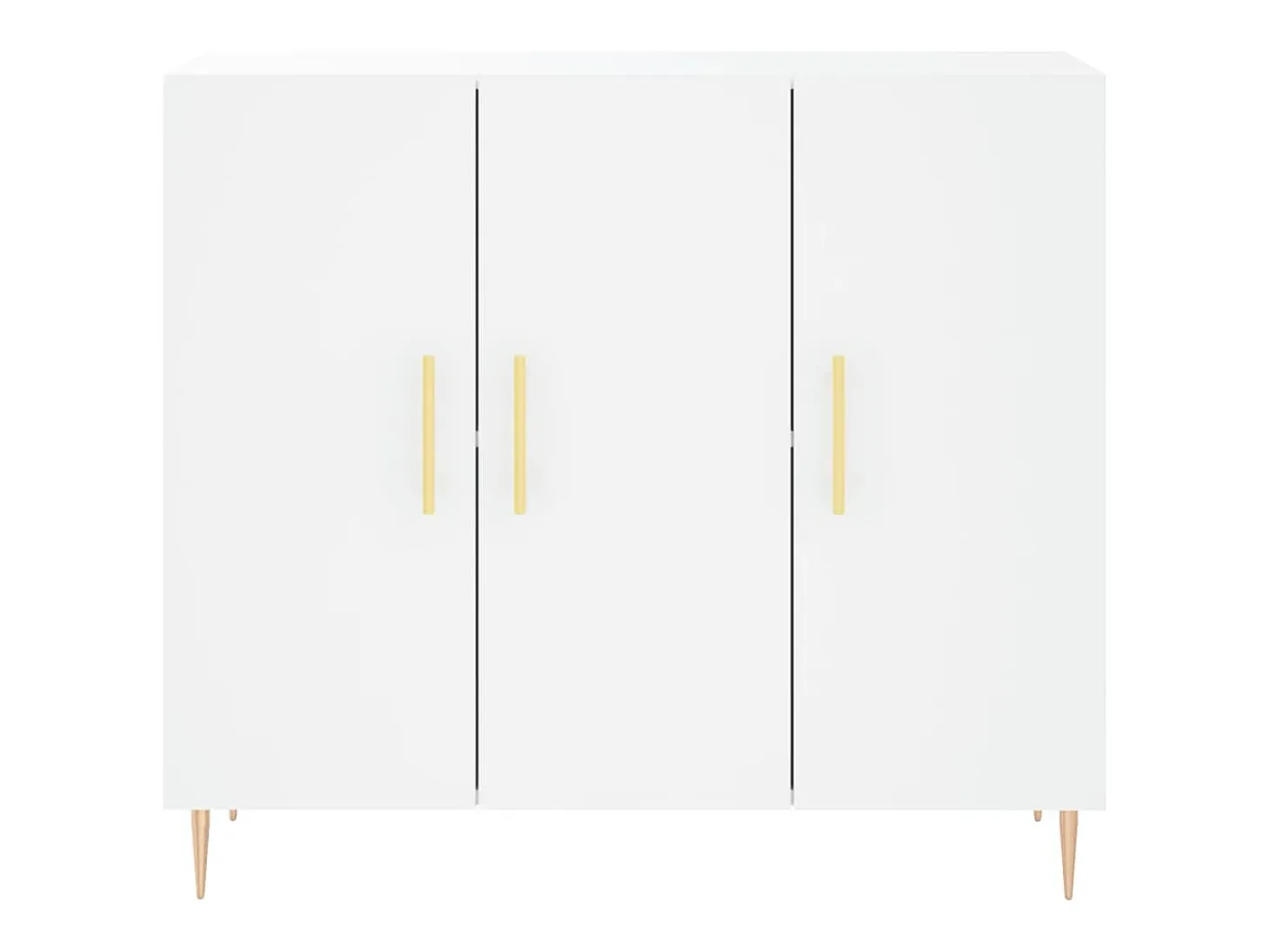 Aparador blanco 90x34x80 cm madera contrachapada