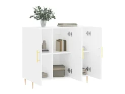 Aparador blanco 90x34x80 cm madera contrachapada