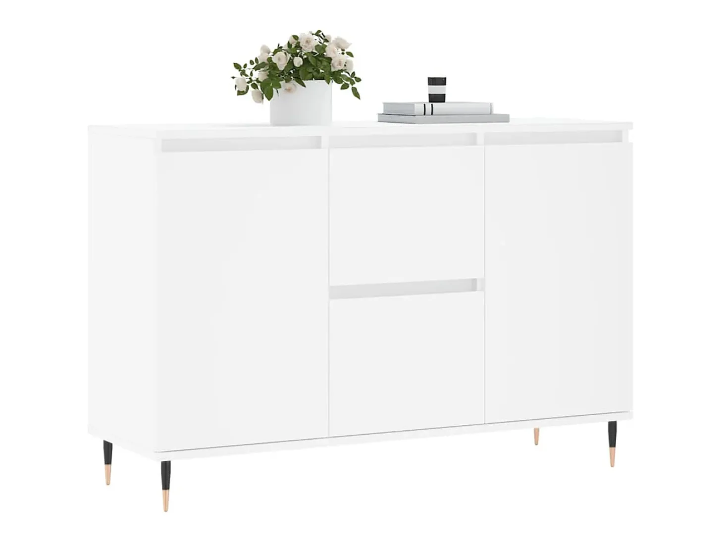 Aparador blanco 104x35x70 cm madera contrachapada
