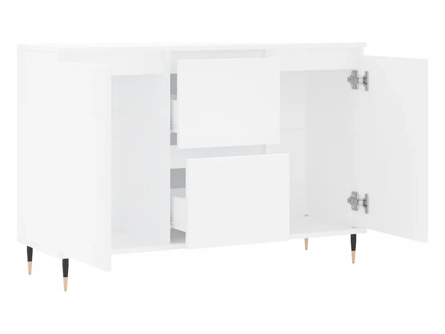 Aparador blanco 104x35x70 cm madera contrachapada