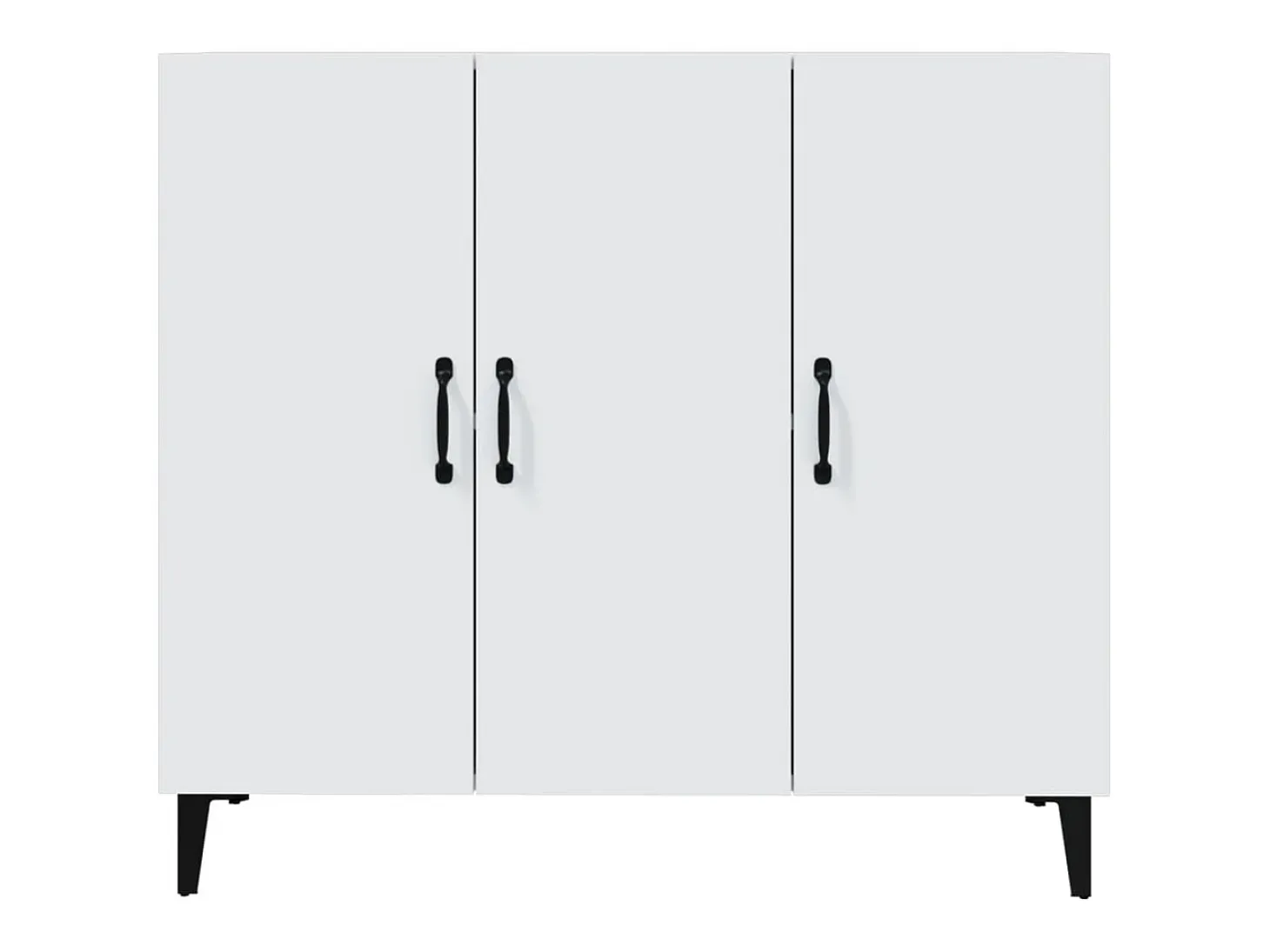 Aparador blanco 90x34x80 cm madera contrachapada