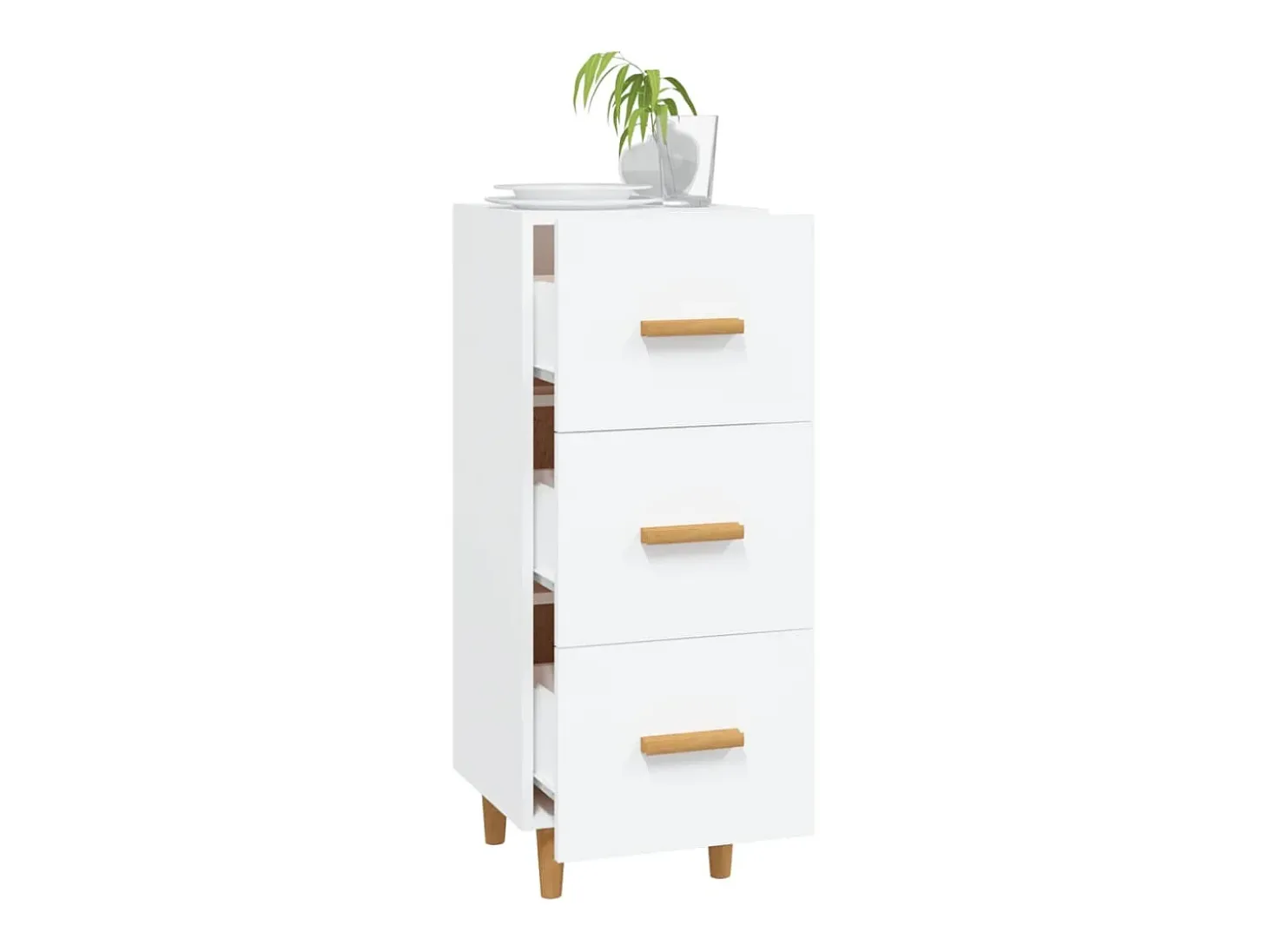 Aparador blanco 34,5x34x90 cm madera de ingeniería