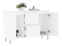 Aparador blanco 104x35x70 cm madera contrachapada