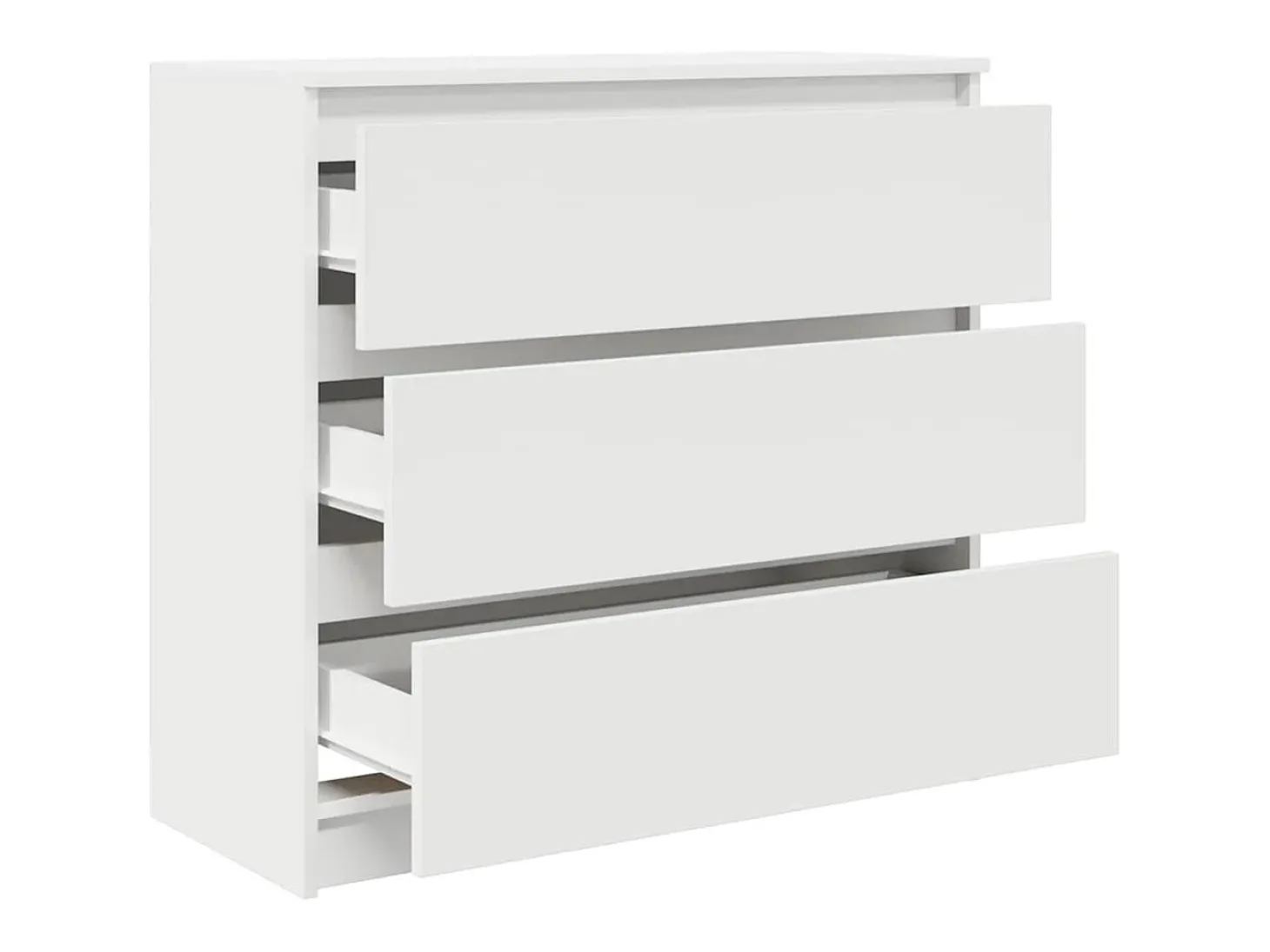 Aparador blanco 80x35x76 cm madera contrachapada