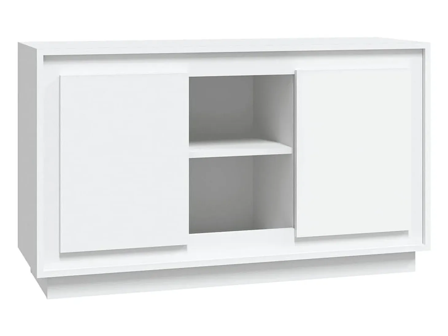 Aparador blanco 102x35x60 cm madera contrachapada