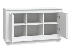 Aparador blanco 102x35x60 cm madera contrachapada