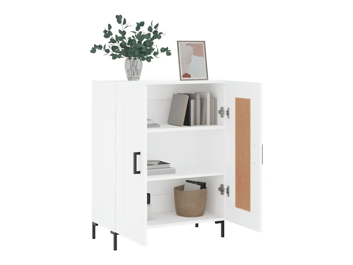 Aparador blanco 69,5x34x90 cm madera de ingeniería