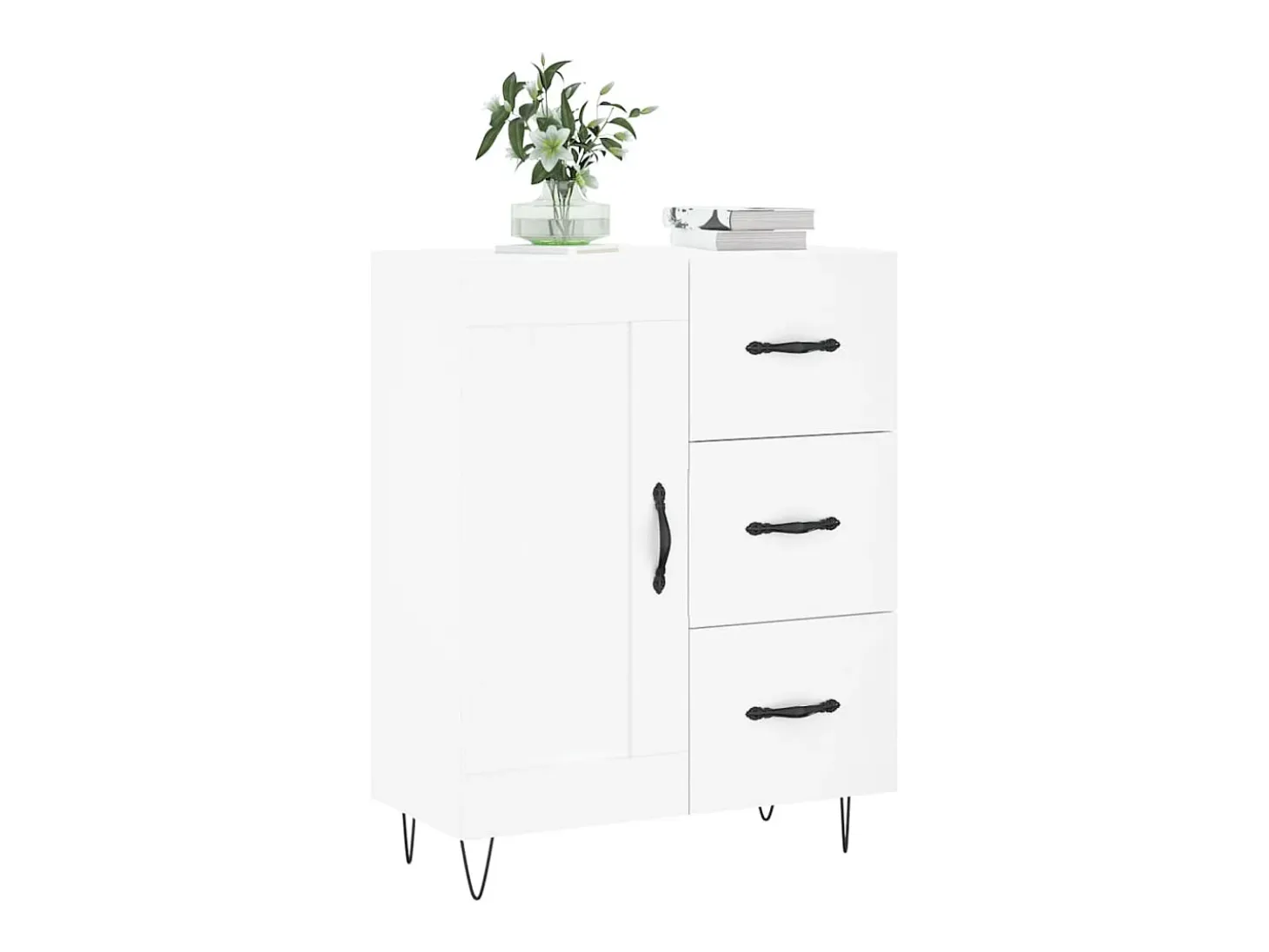 Aparador blanco 69,5x34x90 cm madera de ingeniería