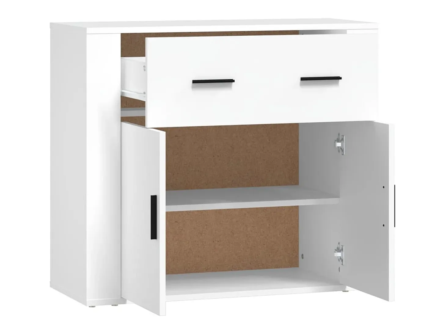 Aparador Blanco 80x33x70 cm Madera de Ingeniería