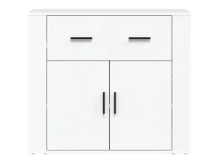 Aparador Blanco 80x33x70 cm Madera de Ingeniería