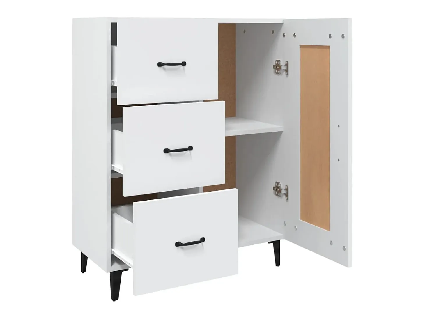 Aparador blanco 69,5x34x90 cm Madera de ingeniería