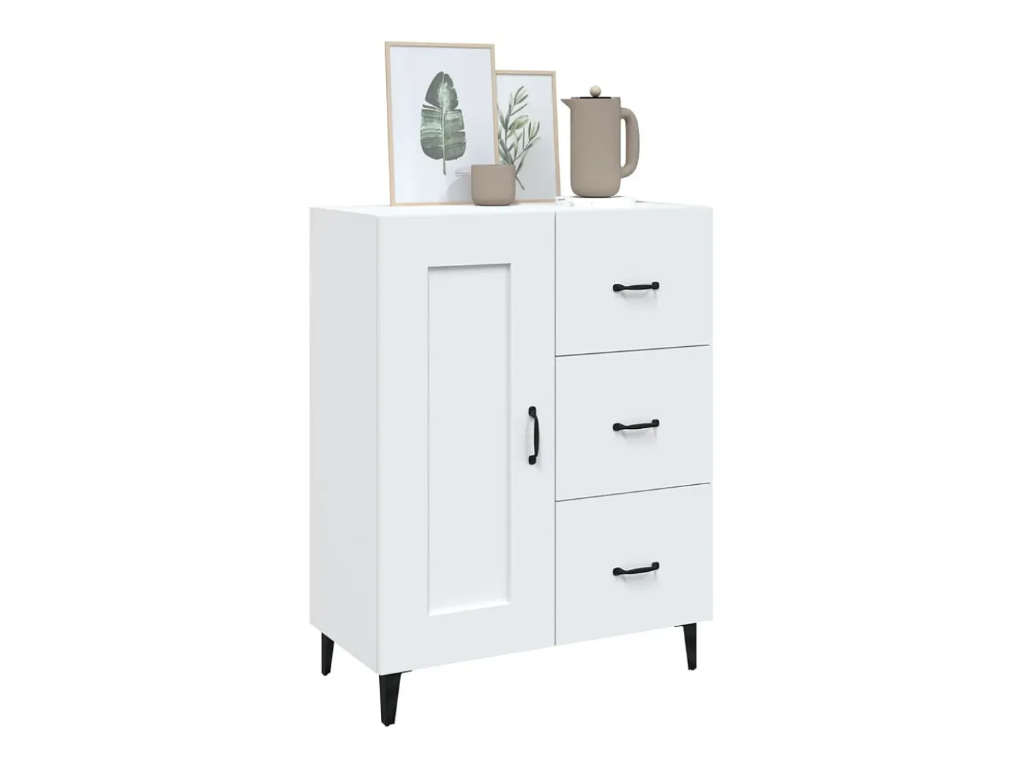 Aparador blanco 69,5x34x90 cm Madera de ingeniería