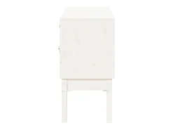 Aparador Blanco 110x40x78 cm Madera Maciza de Pino