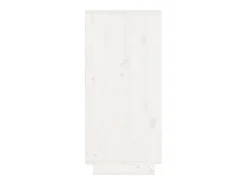 Aparador Blanco 60x34x75 cm Madera Maciza de Pino