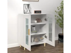Aparador blanco 69,5x34x90 cm madera de ingeniería