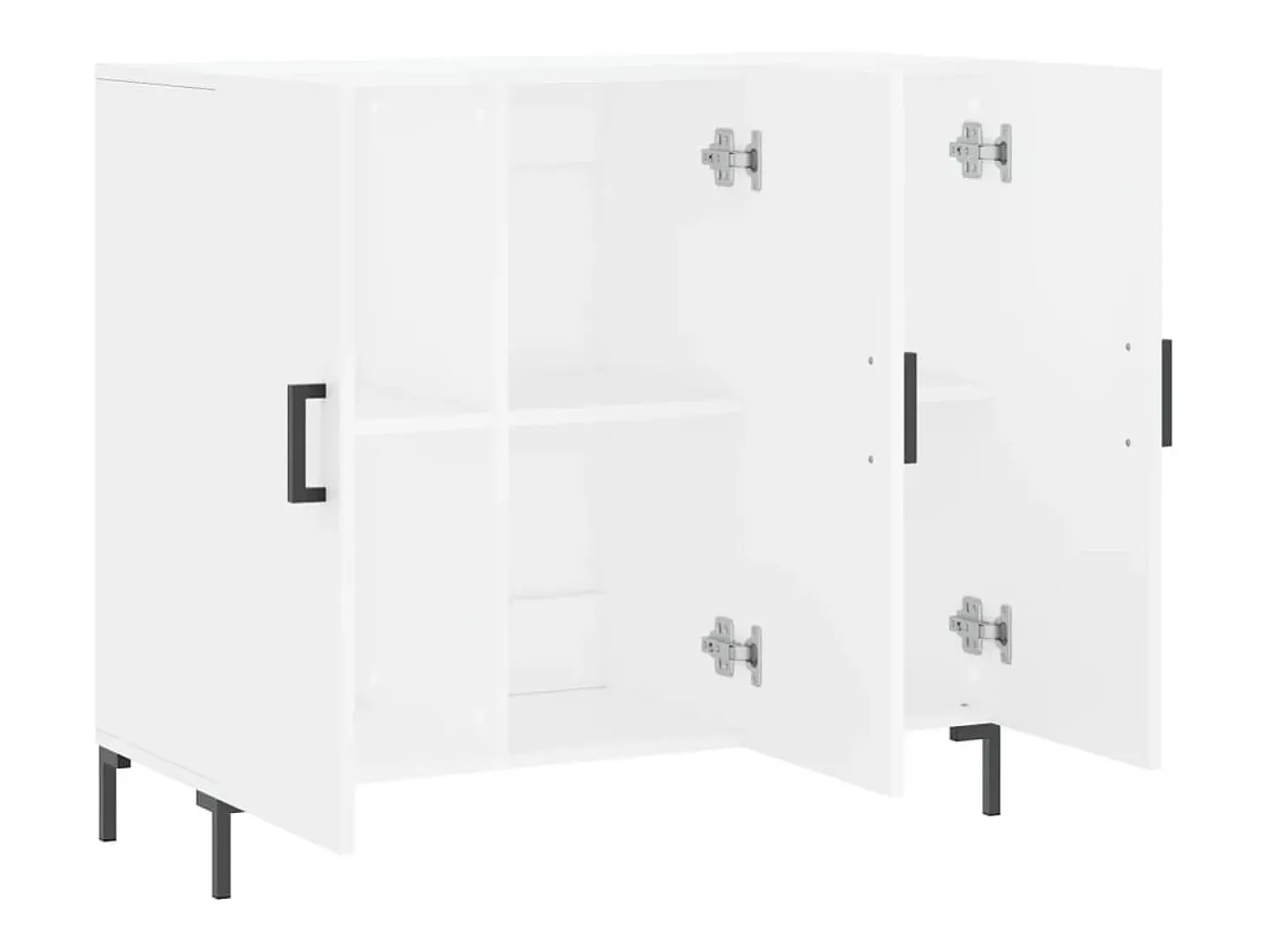 Aparador blanco 90x34x80 cm madera contrachapada