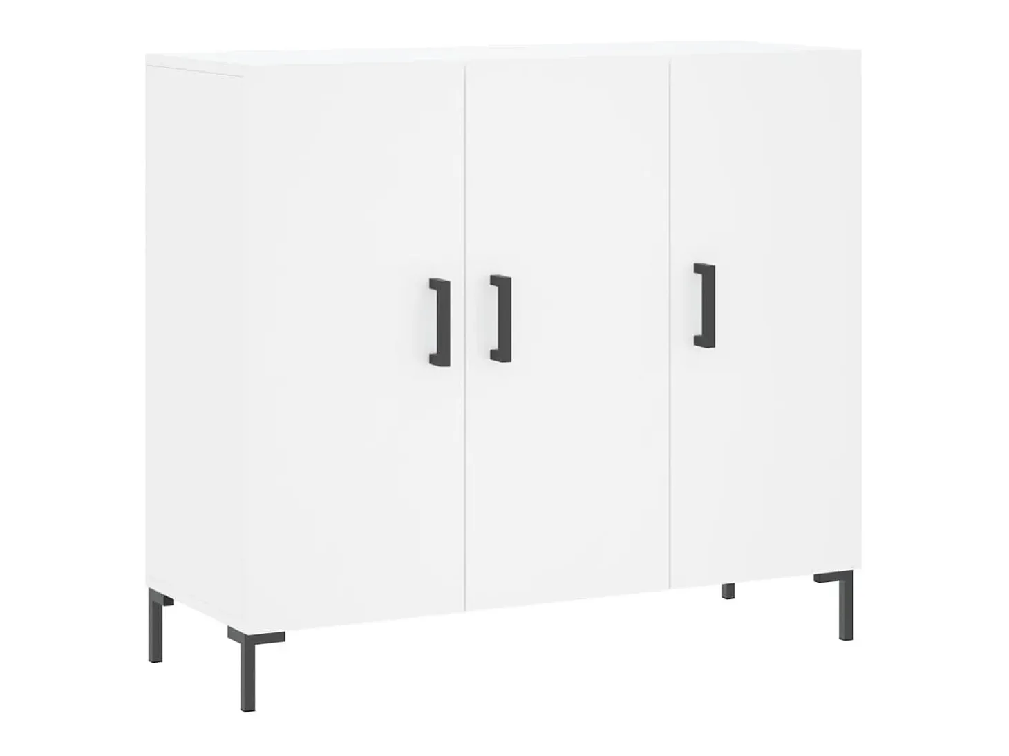 Aparador blanco 90x34x80 cm madera contrachapada