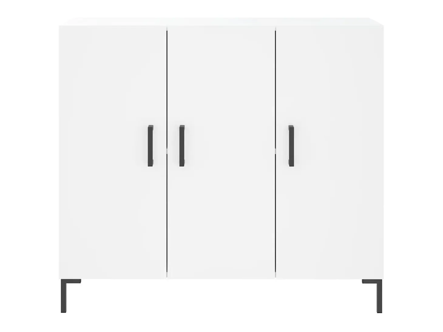Aparador blanco 90x34x80 cm madera contrachapada