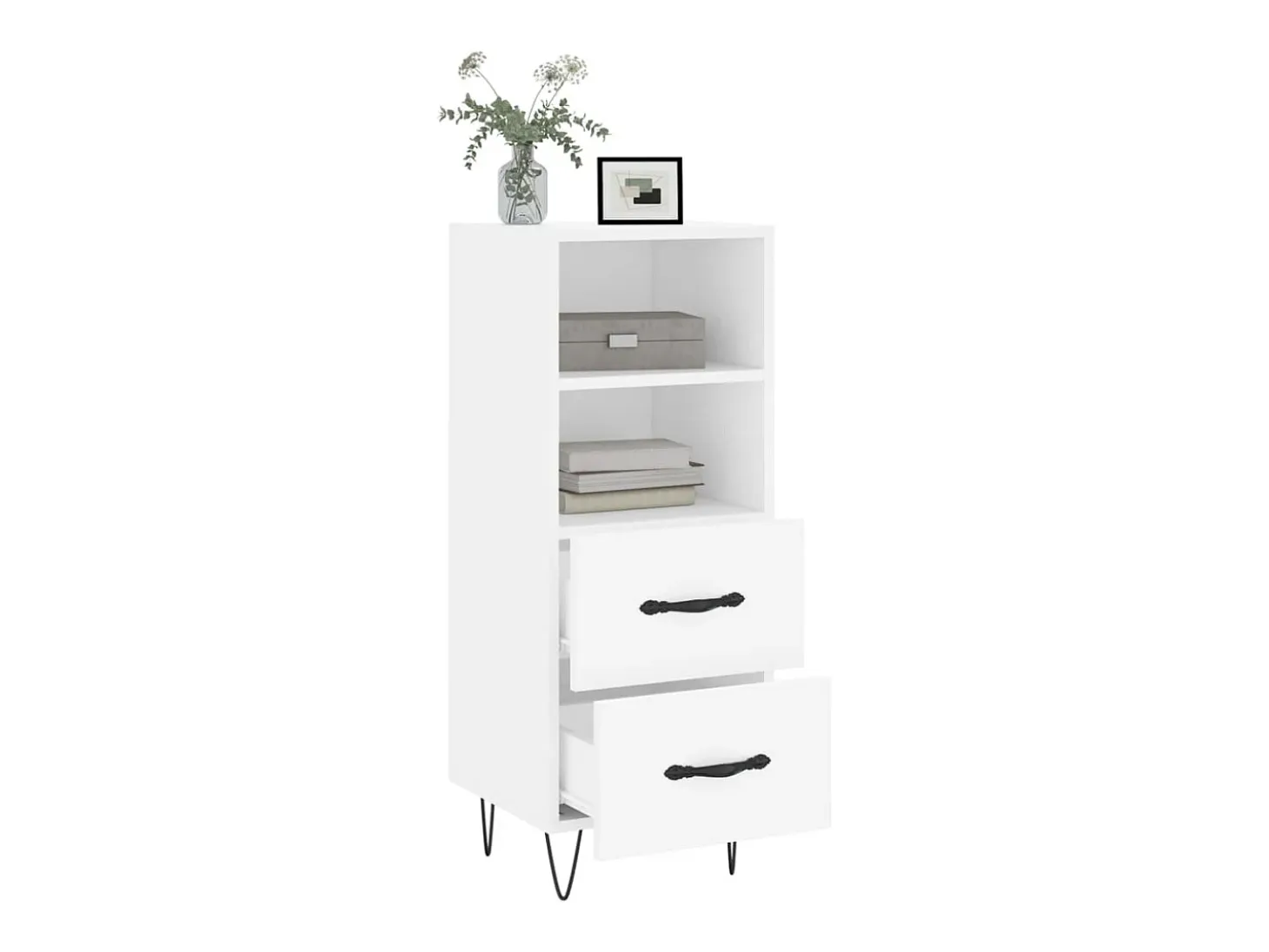 Aparador blanco 34,5x34x90 cm madera de ingeniería
