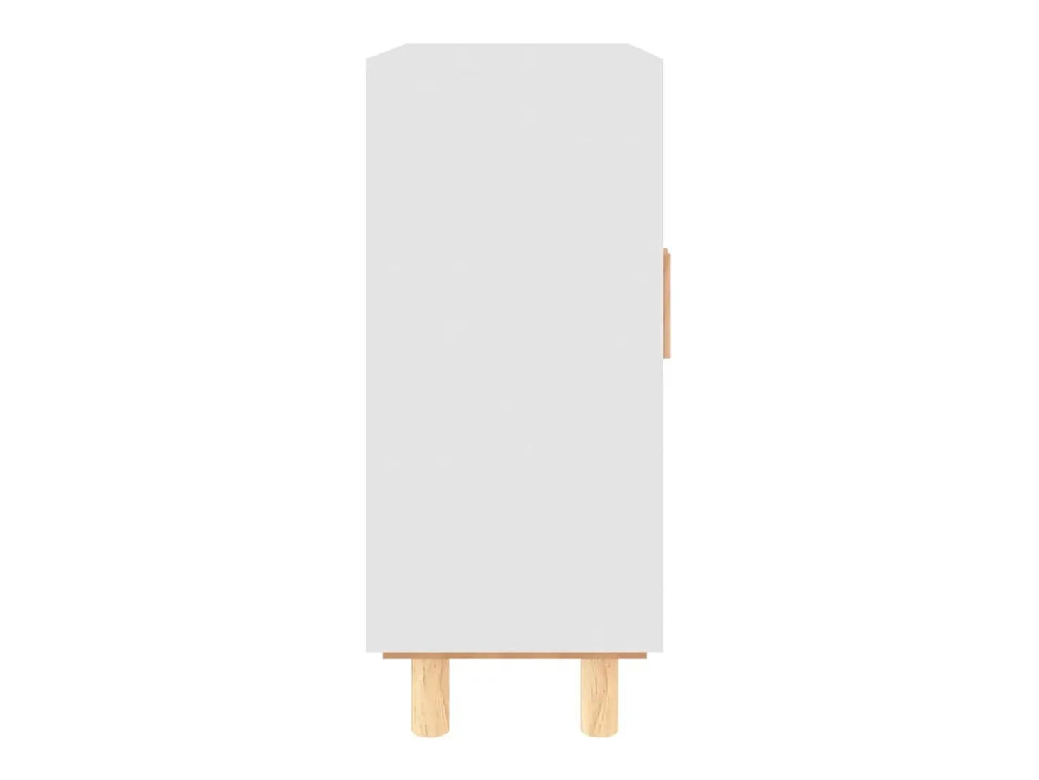 Aparador Blanco 60x30x70 cm Madera maciza de pino y ratán natural