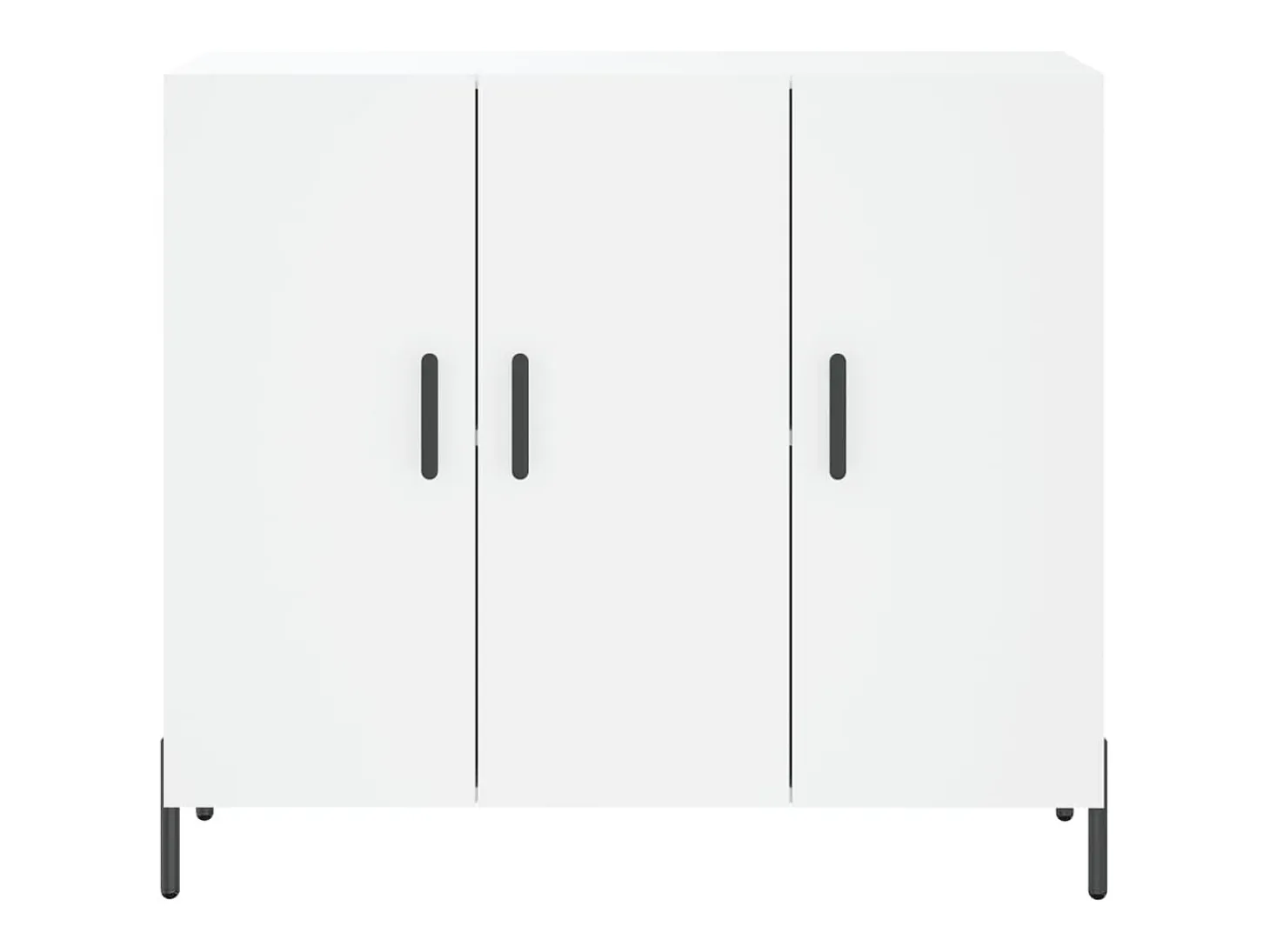 Aparador blanco 90x34x80 cm madera contrachapada