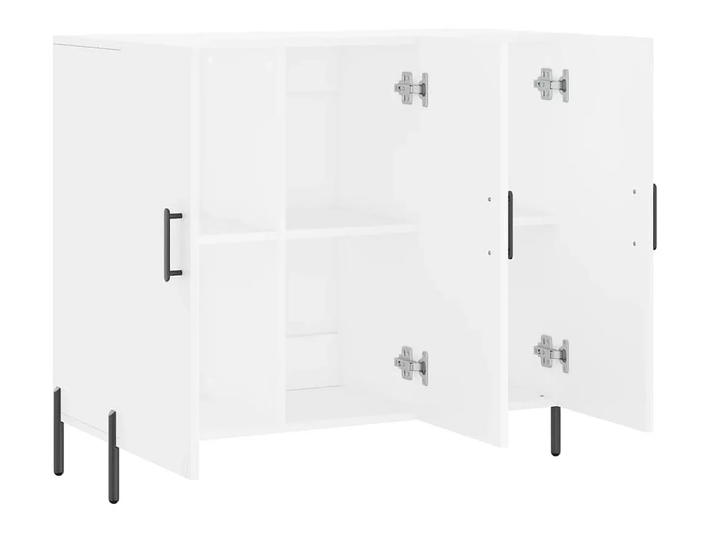 Aparador blanco 90x34x80 cm madera contrachapada