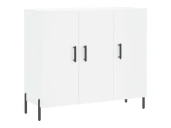 Aparador blanco 90x34x80 cm madera contrachapada