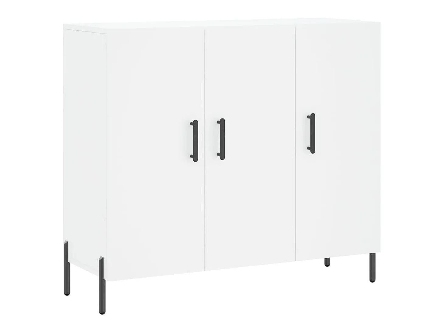 Aparador blanco 90x34x80 cm madera contrachapada
