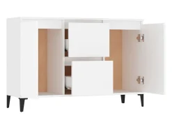 Aparador blanco 104x35x70 cm madera contrachapada