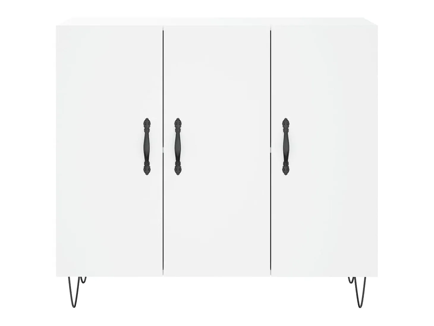 Aparador blanco 90x34x80 cm madera contrachapada