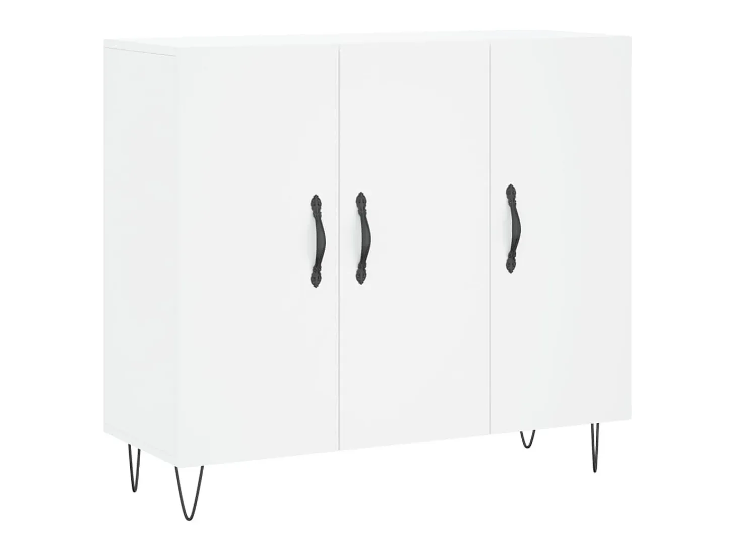 Aparador blanco 90x34x80 cm madera contrachapada