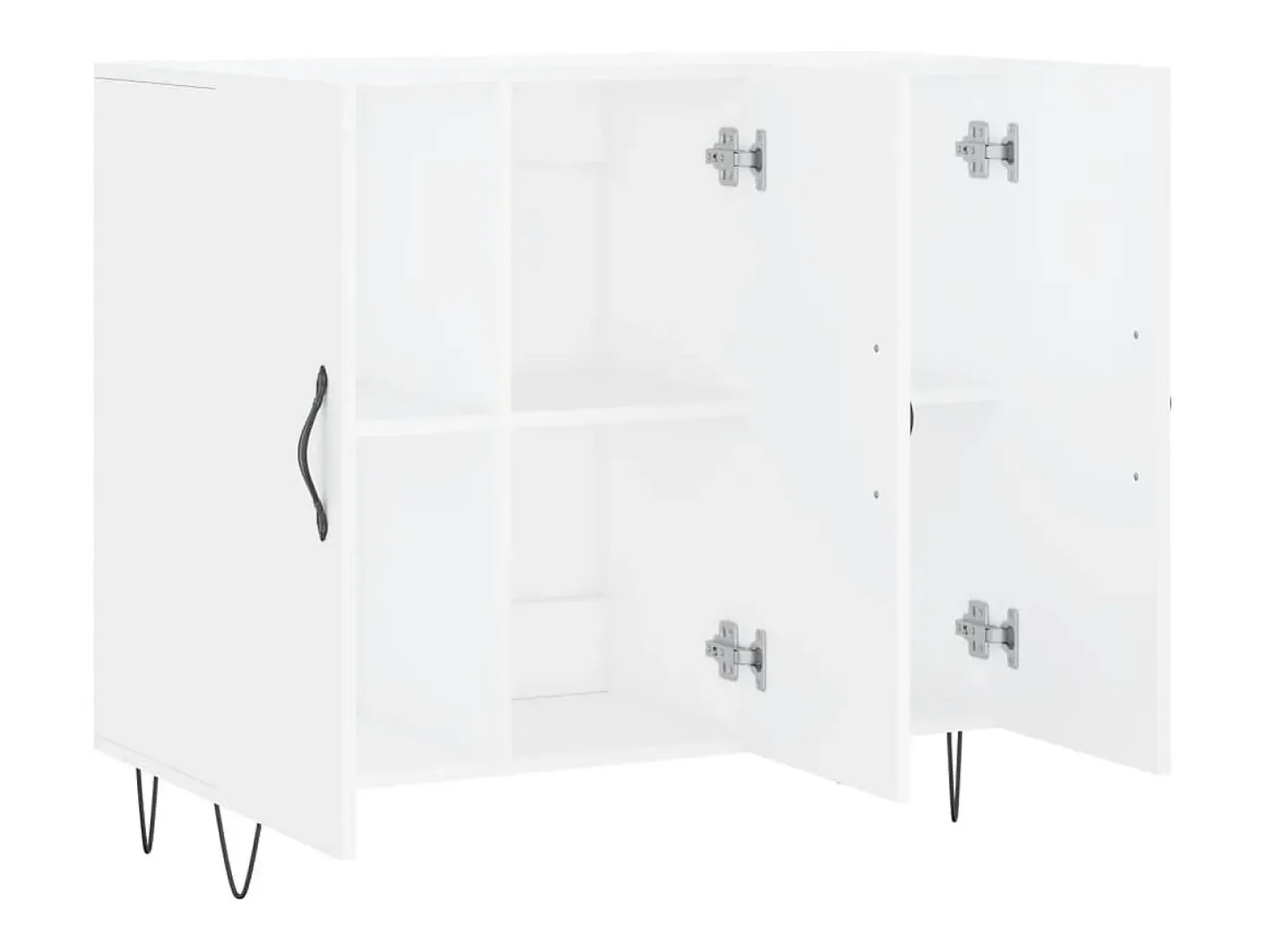 Aparador blanco 90x34x80 cm madera contrachapada