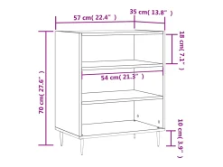Aparador blanco 57x35x70 cm madera de ingeniería